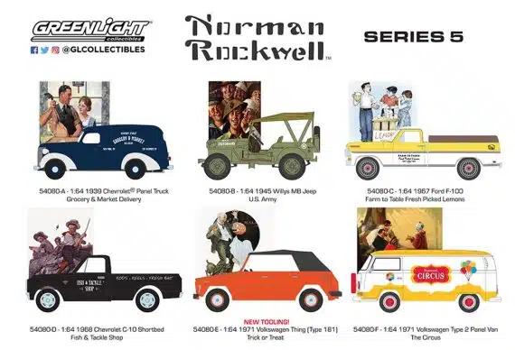 Greenlight 1/64 Norman Rockwell Series 5 - 1971 Volkswagen Type 181(The Thing) 54080-E