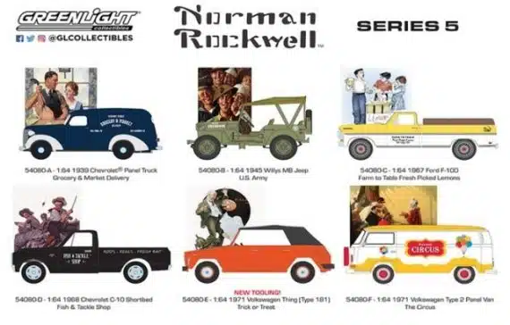 Greenlight 1/64 Norman Rockwell Series 5 - 1971 Volkswagen Type 2 Panel Van 54080-F