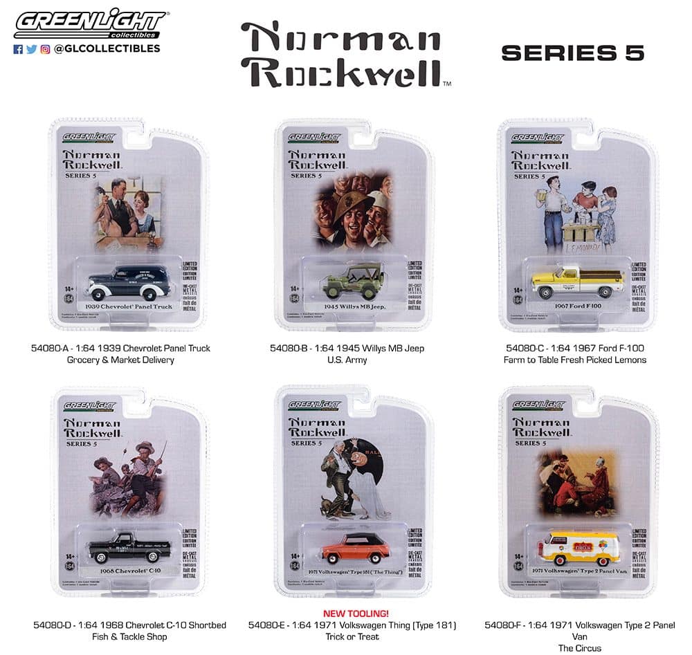 Greenlight 1/64 Norman Rockwell Series 5 - 1971 Volkswagen Type 2 Panel Van 54080-F