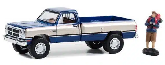 Greenlight 1/64 The Hobby Shop Series 15 - 1993 Dodge Ram Power Ram 250 with Backpacker 97150-D