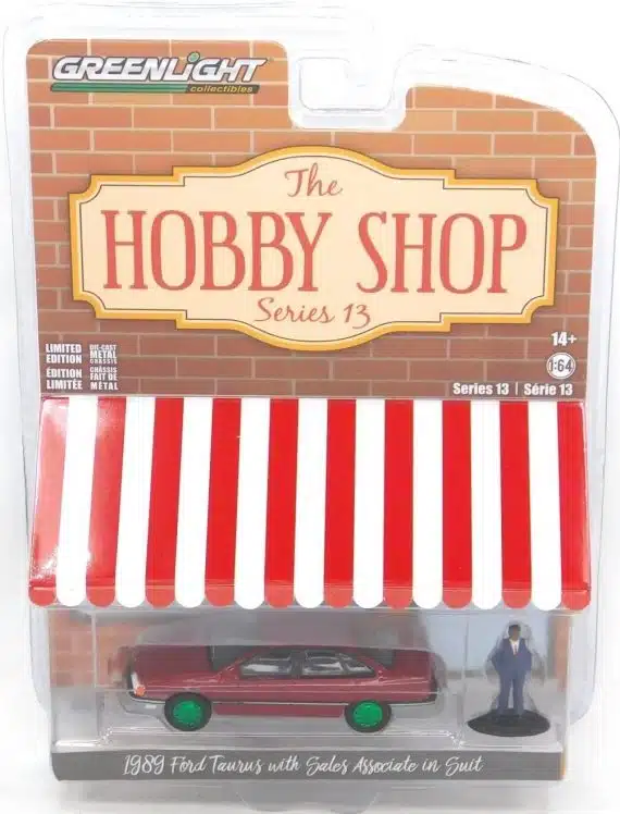 Greenlight 1/64 The Hobby Shop Series 13 1989 Ford Taurus with Seles Associate in Suit Chase Car (ล้อเขียว) 97130-D