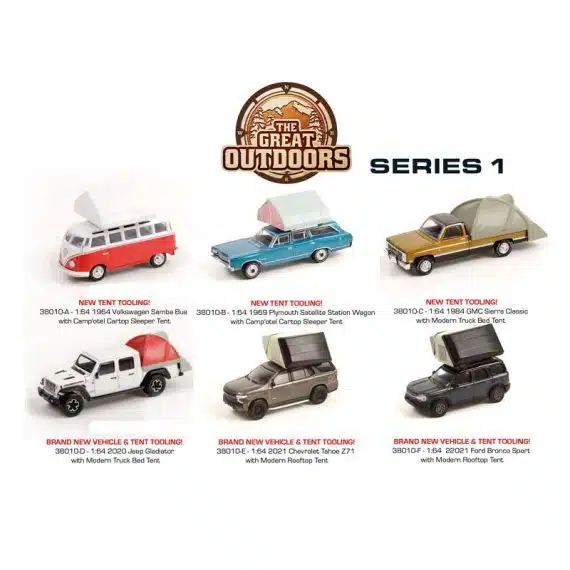 Greenlight 1/64 The Great Outdoors Series 1 - 1984 GMC Sierra Classic Chase Car (ล้อเขียว) 38010-C