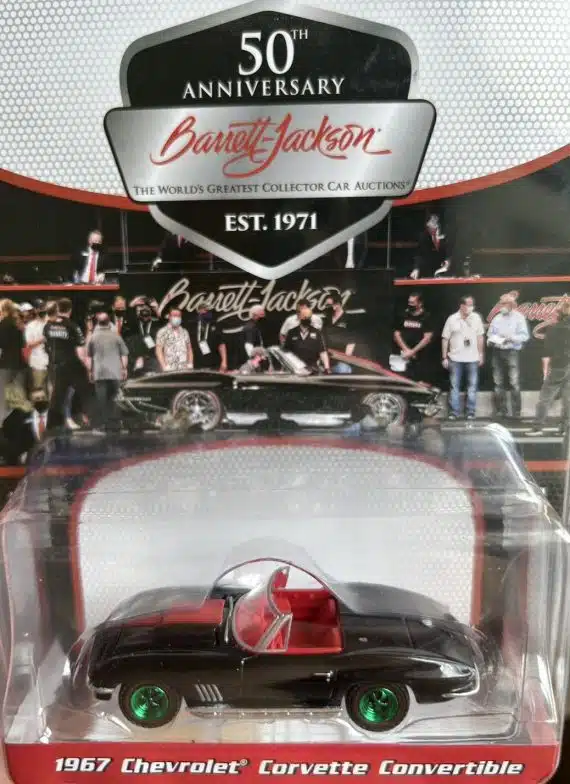 Greenlight 1/64 50th Anniversary Bamett-Jackson Series 8 - 1967 Chevrolet Corvette Convertible Chase Car (ล้อเขียว) 37240-A