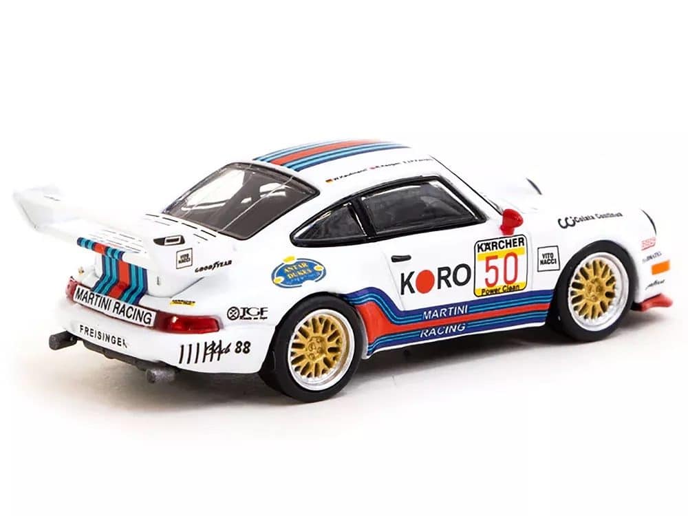 Tarmac Works 1/64 Collab64 Schuco X Tarmac Works Martini Racing Porsche 911 Turbo S LM GT BRP GT Series 1995