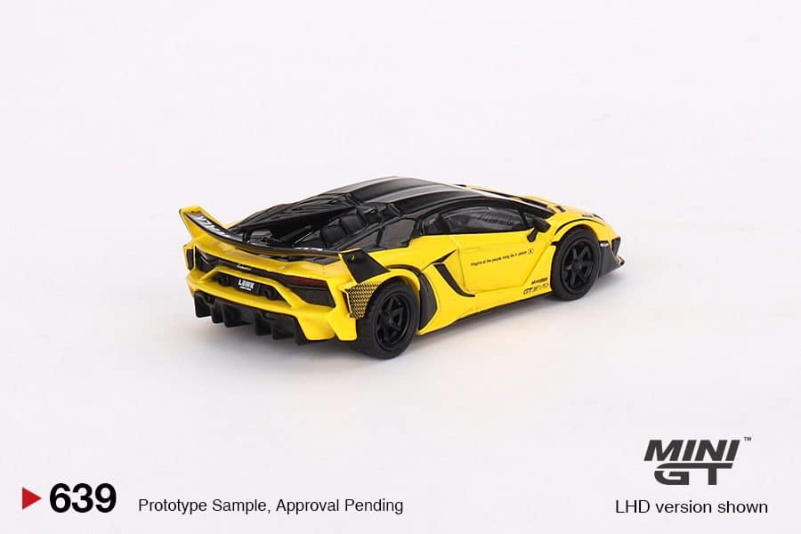 MINI GT No.639 Lamborghini LB-Silhouette WORKS Aventador GT EVO Yellow MGT00639