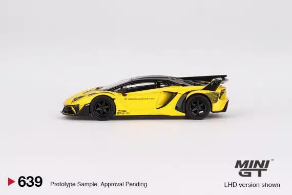 MINI GT No.639 Lamborghini LB-Silhouette WORKS Aventador GT EVO Yellow MGT00639