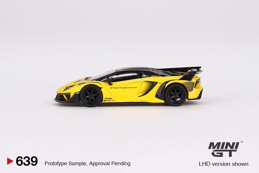 MINI GT No.639 Lamborghini LB-Silhouette WORKS Aventador GT EVO Yellow MGT00639