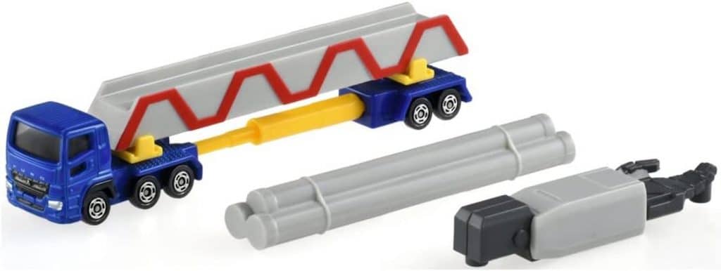 Takara Tomy Tomica Long Type No.140 Mitsubishi Fuso Super Great Pole Trailer