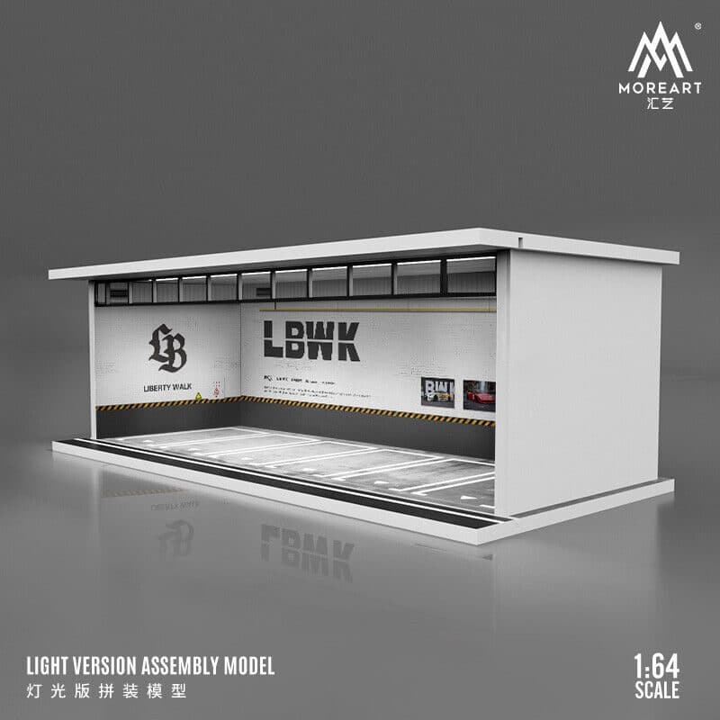 MOREART 1/64 LBWK Parking Garage Diorama with LED lights
