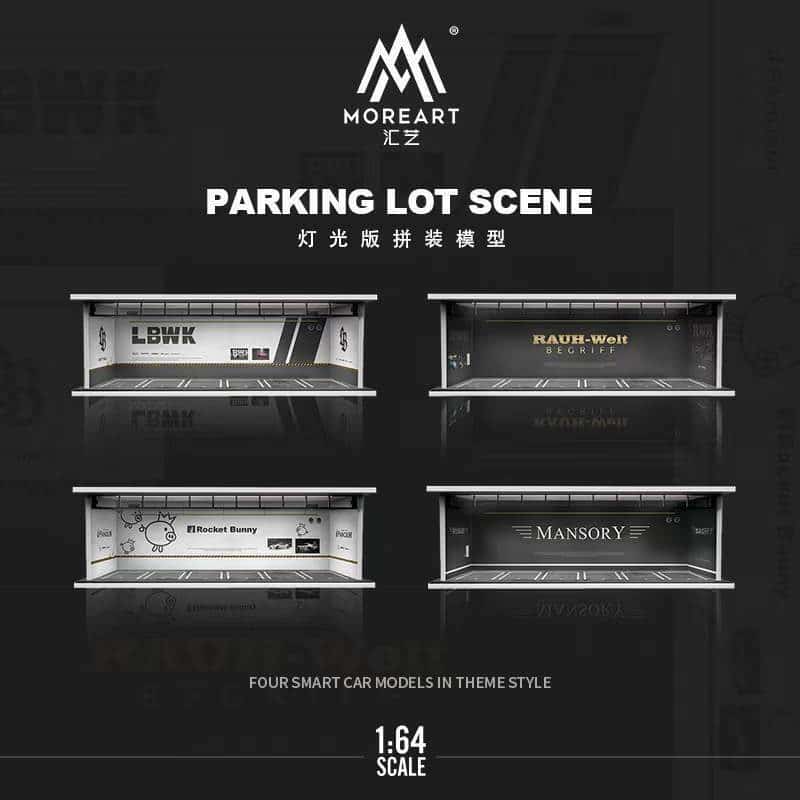 MOREART 1/64 LBWK Parking Garage Diorama with LED lights