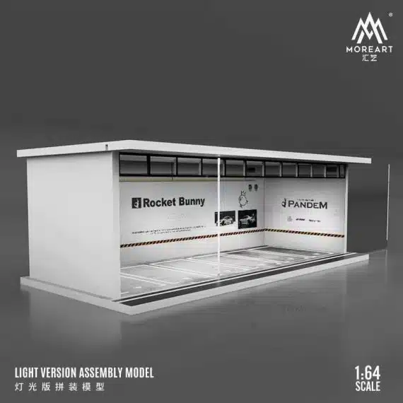 MOREART 1/64 Rocket Bunny Parking Garage Diorama with LED lights