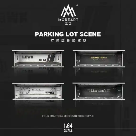 MOREART 1/64 Mansory Parking Garage Diorama with LED lights