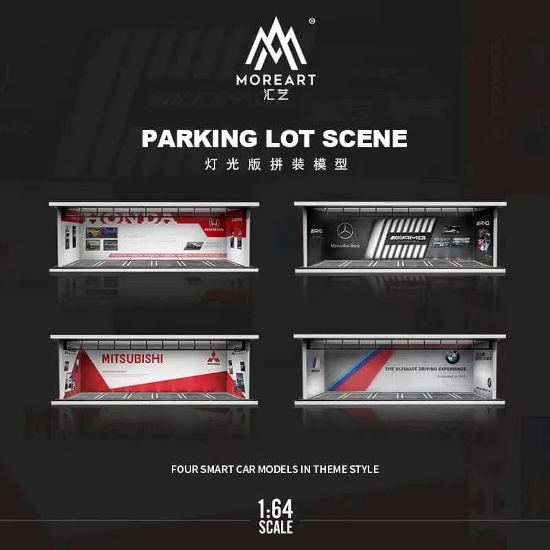 MOREART 1/64 Honda Parking Garage Diorama with LED lights