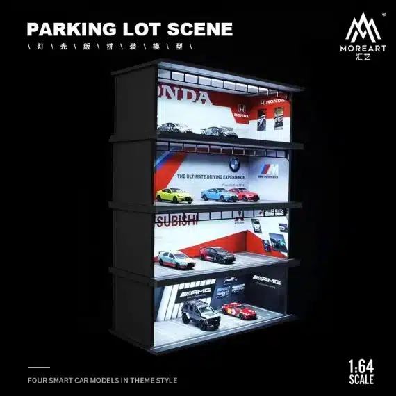 MOREART 1/64 Honda Parking Garage Diorama with LED lights