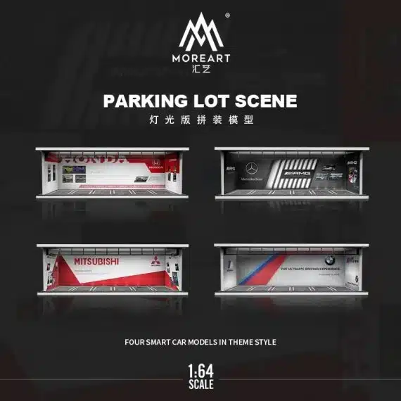 MOREART 1/64 Mitsubishi Parking Garage Diorama with LED lights