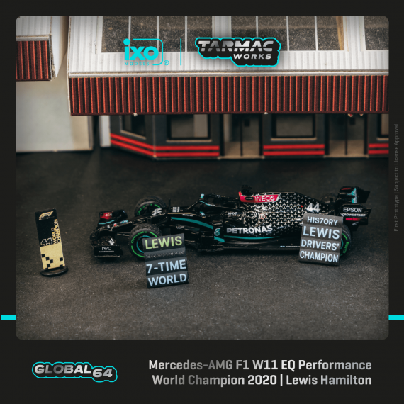 Tarmac Works 1/64 GLOBAL64 Mercedes-AMG F1 W11 EQ Performance Turkish Grand Prix 2020 Winner World Champion 2020 Lewis Hamilton T64G-F036-LH3