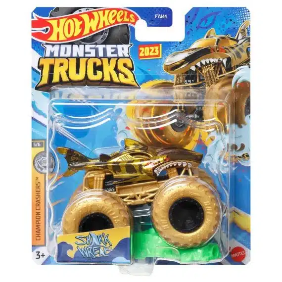 Hot Wheels Monster Trucks Champion Crashers Shark Wreak