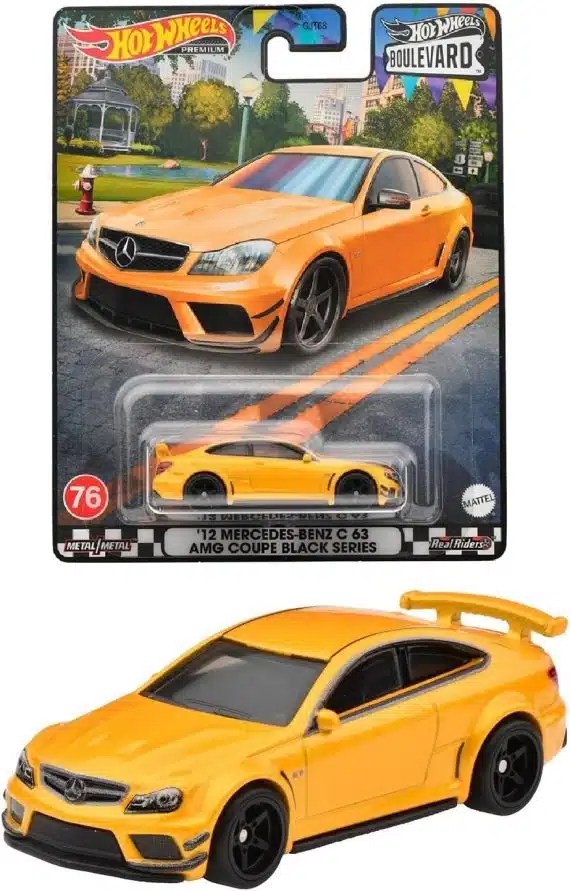 Hot Wheels Premium Boulevard '12 Mercedes-Benz C63 AMG Coupe Black Series