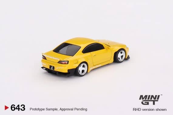 MINI GT No.643 Nissan Silvia (S15) Rocket Bunny Bronze Yellow MGT00643