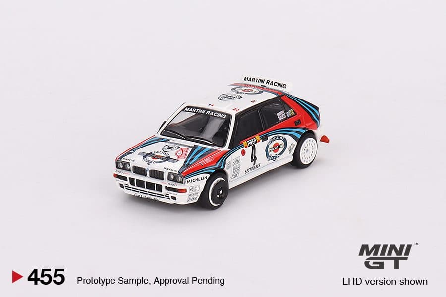 MINI GT No.455 Lancia Delta HF Integrale Evoluzione 1992 Rally MonteCarlo Winner #4 LHD MGT00455