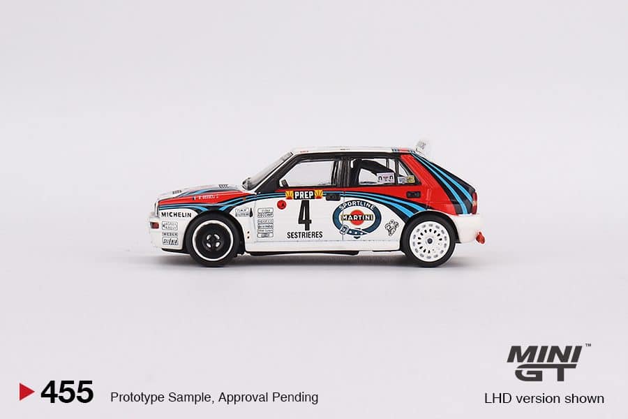 MINI GT No.455 Lancia Delta HF Integrale Evoluzione 1992 Rally MonteCarlo Winner #4 LHD MGT00455