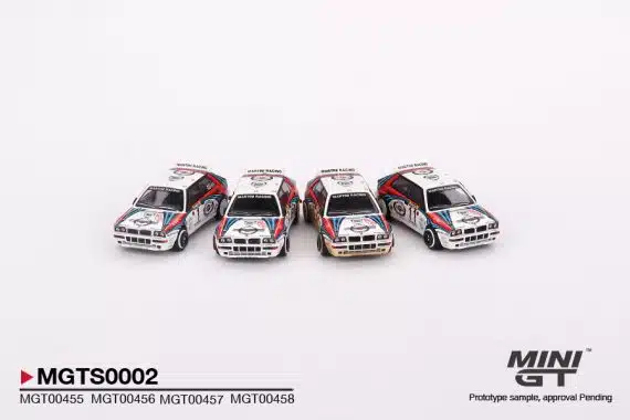 MINI GT Lancia Delta HF Integrale Evoluzione 1992 Rally MonteCarlo Martini Racing 4 sets Cars Set Limited Edition 5000 Set MGTS0002