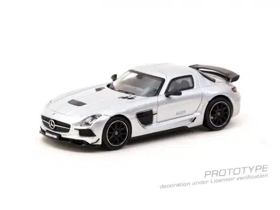 Tarmac Works 1/64 GLOBAL64 Mercedes-Benz SLS AMG Coupé Black Series Silver Metallic T64G-027-SL