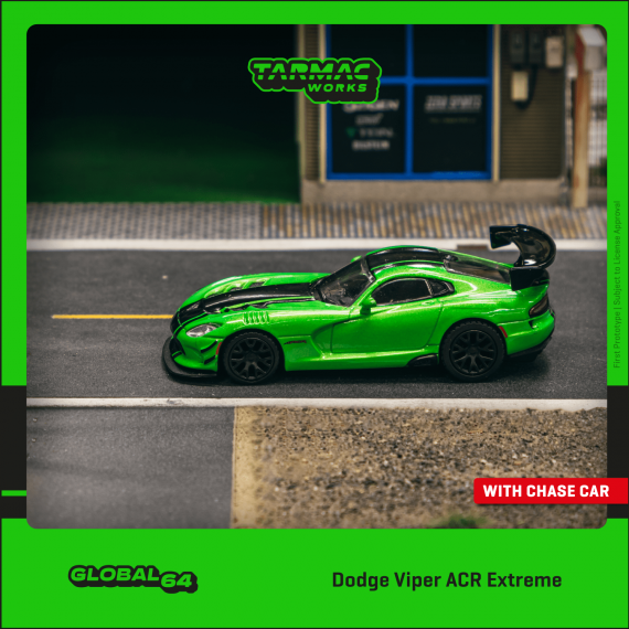 Tarmac Works 1/64 GLOBAL64 Dodge Viper ACR Extreme Green Metallic T64G-TL028-GR