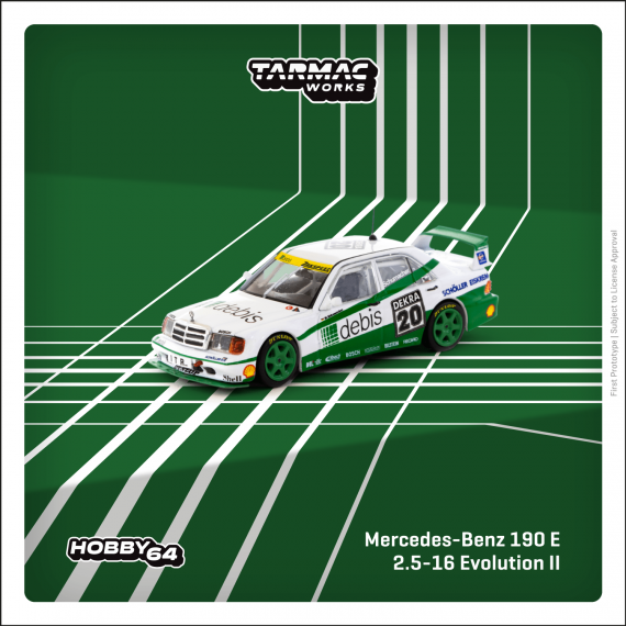 Tarmac Works 1/64 HOBBY64 Mercedes-Benz 190 E 2.5-16 Evolution II DTM 1991 Michael Schumacher T64-024-91DTM20