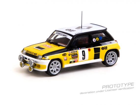 Tarmac Works 1/64 HOBBY64 Renault 5 Turbo Monte Carlo Rally 1981 Winner Jean Ragnotti / Jean-Marc Andrié T64-TL060-81MCR09