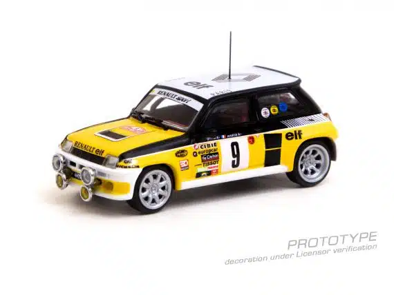 Tarmac Works 1/64 HOBBY64 Renault 5 Turbo Monte Carlo Rally 1981 Winner Jean Ragnotti / Jean-Marc Andrié T64-TL060-81MCR09