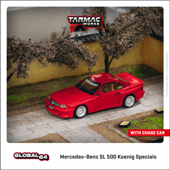 Tarmac Works GLOBAL64 Mercedes-Benz SL 500 Koenig Specials Red T64G-045-RE