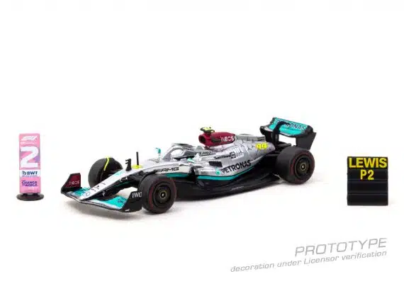 Tarmac Works 1/64 GLOBAL64 Mercedes-AMG F1 W13 E Performance Sao Paulo Grand Prix 2022 Lewis Hamilton T64G-F044-LH1