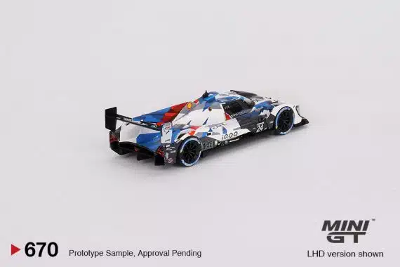 MINI GT No.670 BMW M Hybrid V8 GTP #24 BMW M Team RLL 2023 IMSA Daytona 24 Hrs MGT00670