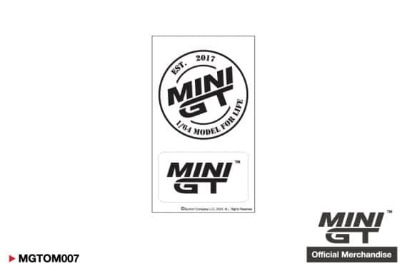 MINI GT White Logo Sticker Set (8x13.8cm) MGTOM007