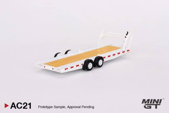 MINI GT Car Hauler Trailer White MGTAC21