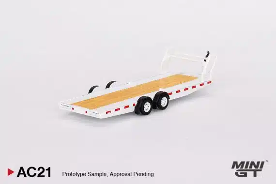 MINI GT Car Hauler Trailer White MGTAC21