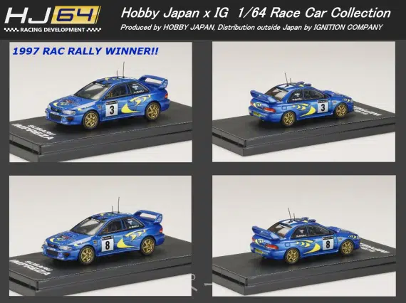 Hobby Japan 1/64 Subaru Impreza WRC 1997 #3 (RAC RALLY) HJR642041E