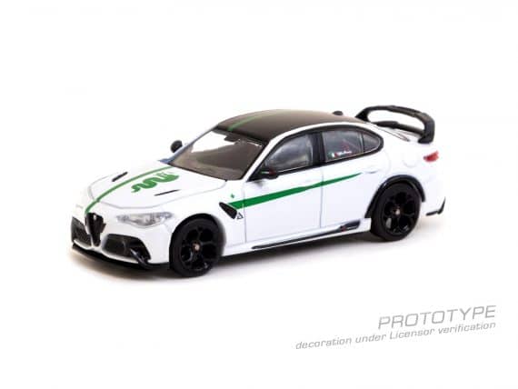 Tarmac Works 1/64 GLOBAL64 Alfa Romeo Giulia GTAm White / Green T64G-TL031-MWG