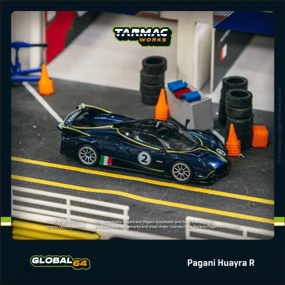 Tarmac Works 1/64 GLOBAL64 Pagani Huayra R Blu Avio T64G-TL035-BL