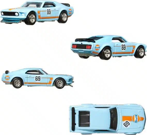 Hot Wheels Premium 2-Pack 1969 Ford Mustang BOSS 302 / 2014 Custom Mustang HKF58