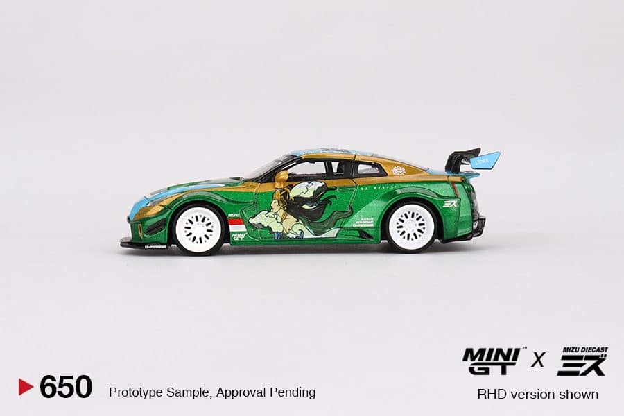 MINI GT No.650 LB-Silhouette WORKS GT NISSAN 35GT-RR Ver.2  “RORO”  MINI GT x MIZU Diecast MGT00650