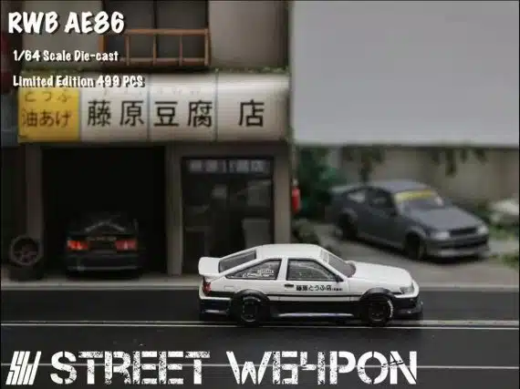 Street Weapon 1/64 RAUH-Welt Begriff Toyota AE86 White