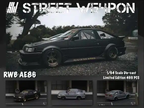Street Weapon 1/64 RAUH-Welt Begriff Toyota AE86 Black
