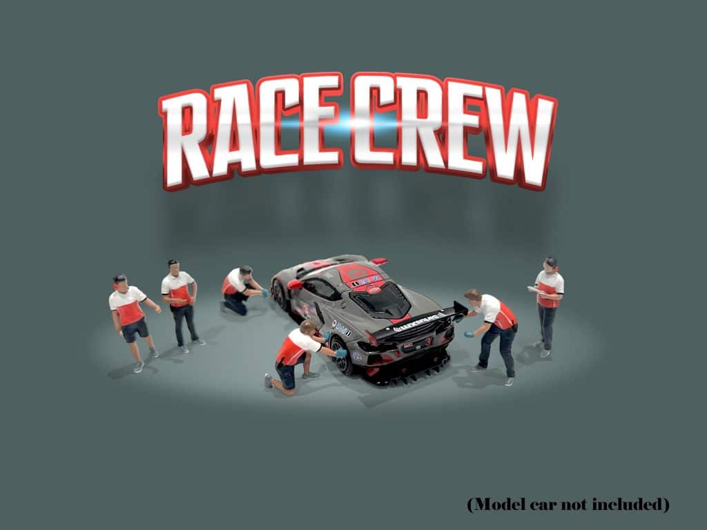 American Diorama 1/64 Figure Set: Race Crew AD-2405