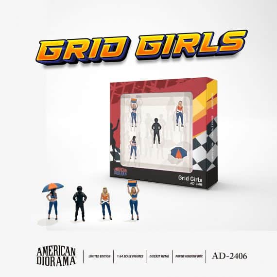 American Diorama 1/64 Figure Set: Grid Girls AD-2406