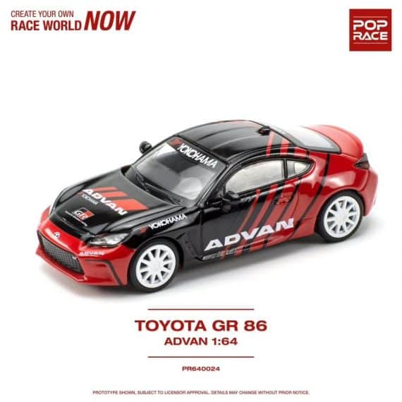 POP RACE 1/64 Toyota GR86 Advan PR64-0024