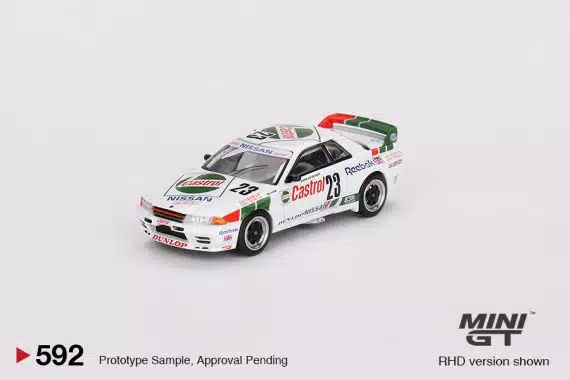 MINI GT No.592 Nissan Skyline GT-R (R32) Gr. A #23 1990 Macau Guia Race Winner MGT00592