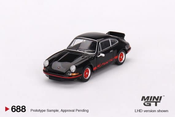 MINI GT No.688 Porsche 911 Carrera RS 2.7 Black with Red Livery MGT00688