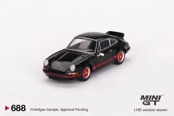MINI GT No.688 Porsche 911 Carrera RS 2.7 Black with Red Livery MGT00688